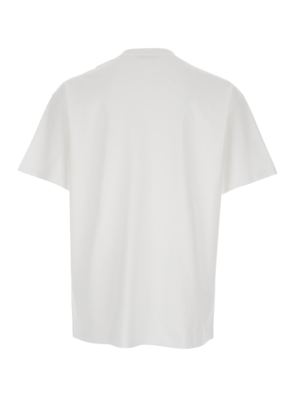 Givenchy Men White Crew Neck T-Shirt With Logo Patch On The Front In Cotton For Men DestGlow