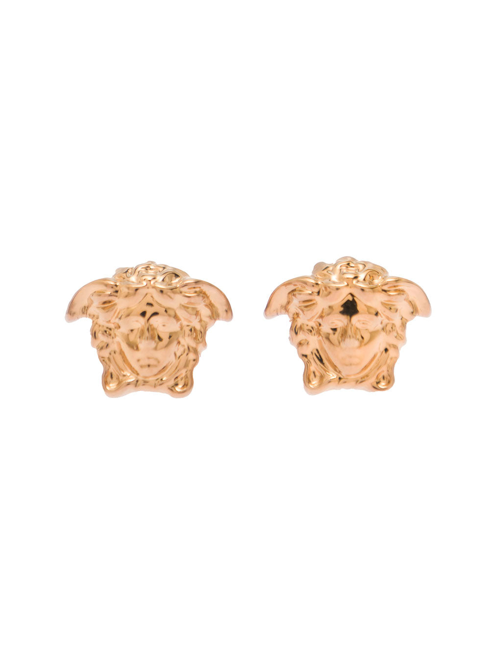 Versace Men Medusa Head Earrings In Gold Brass