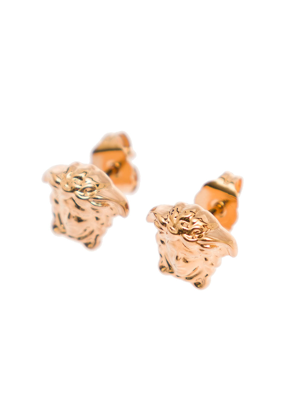 Versace Men Medusa Head Earrings In Gold Brass