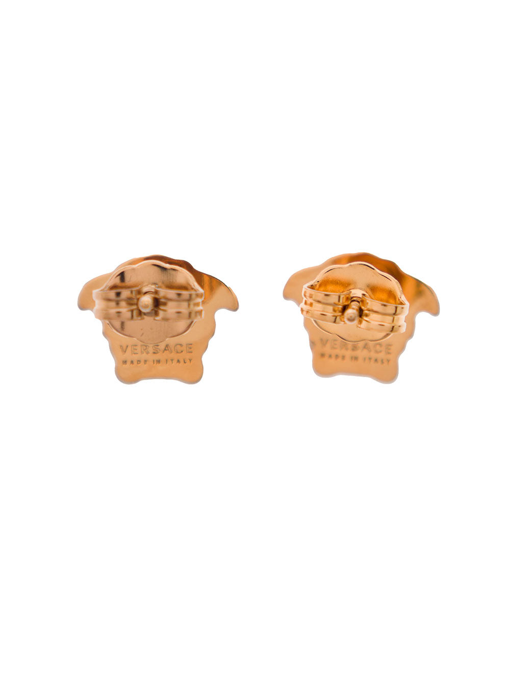 Versace Men Medusa Head Earrings In Gold Brass