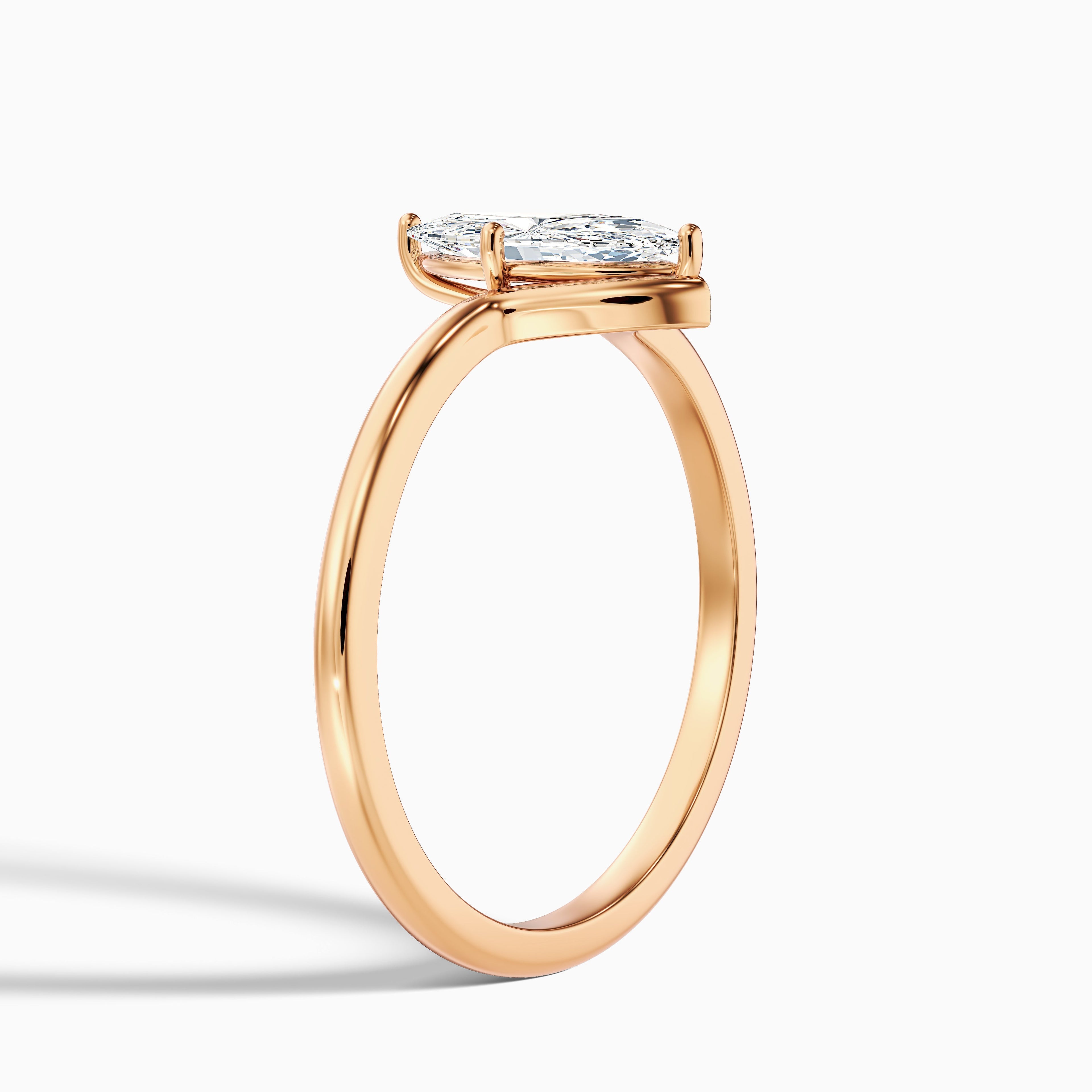 Celia 1 Carat Marquise Cut Solitaire Designer Lab Grown Diamond Ring in 925 Sterling Silver