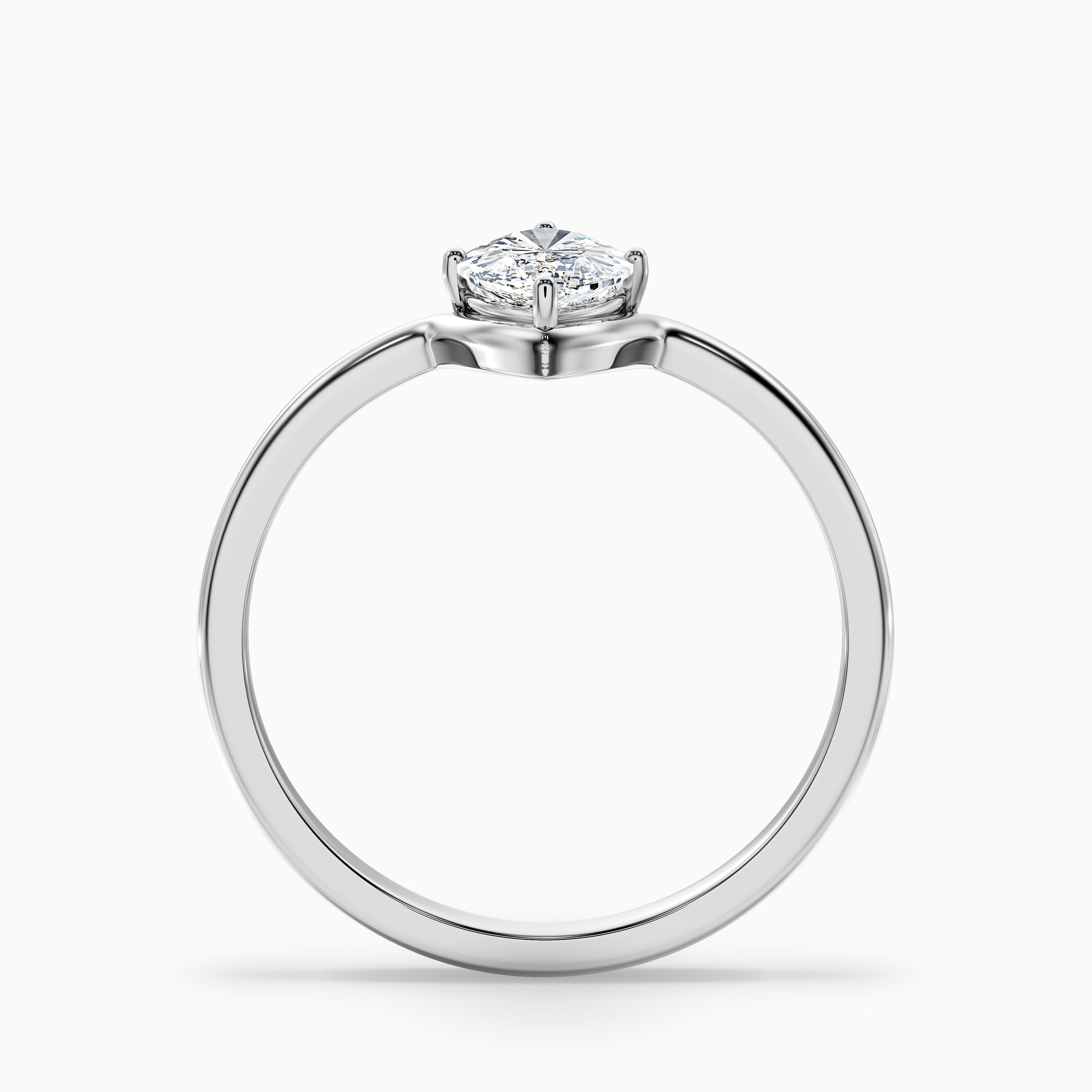 Jana 1 Carat Marquise Cut Solitaire Designer Moissanite Diamond Ring in Platinum