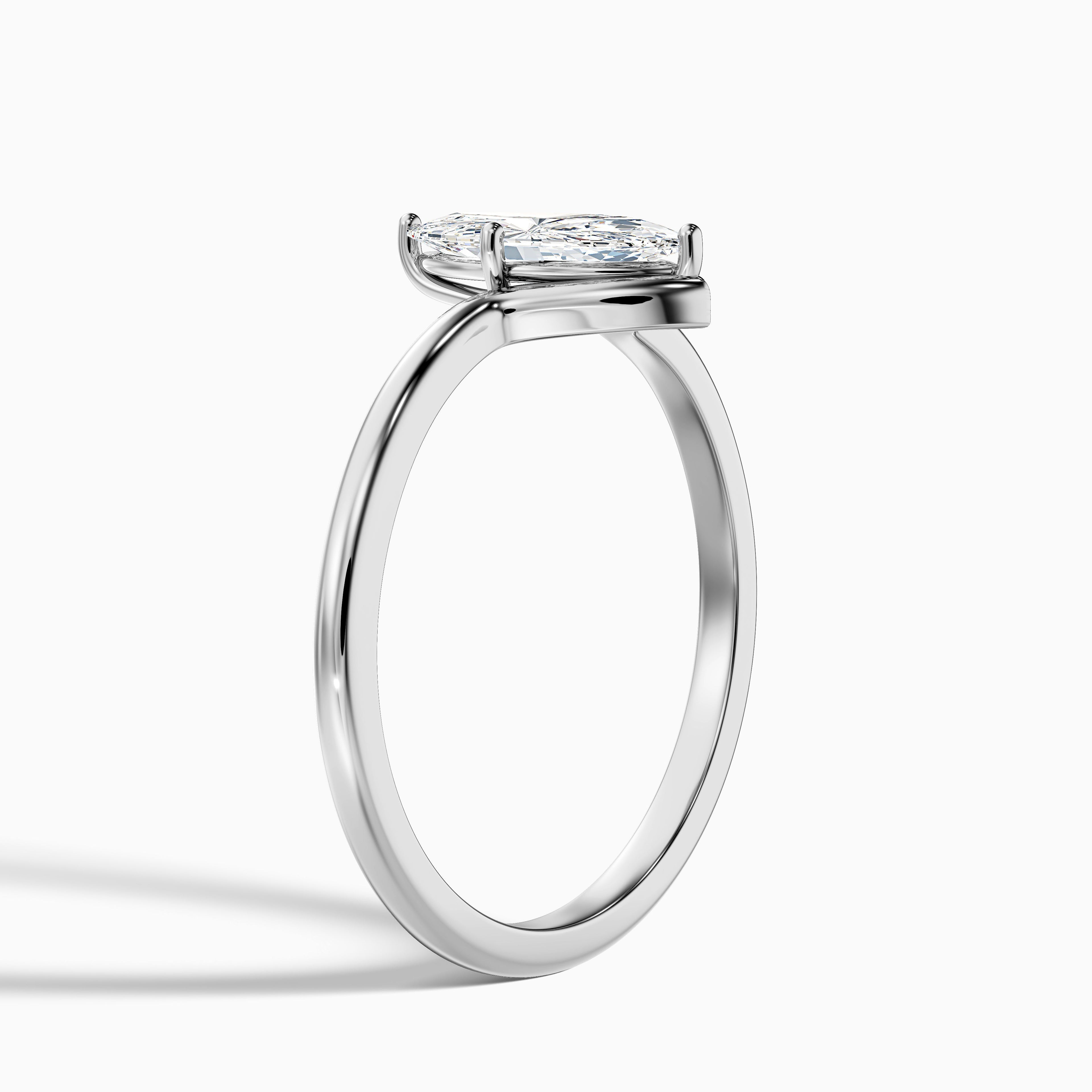 Jana 2.5 Carat Marquise Cut Solitaire Designer Moissanite Diamond Ring in 925 Sterling Silver
