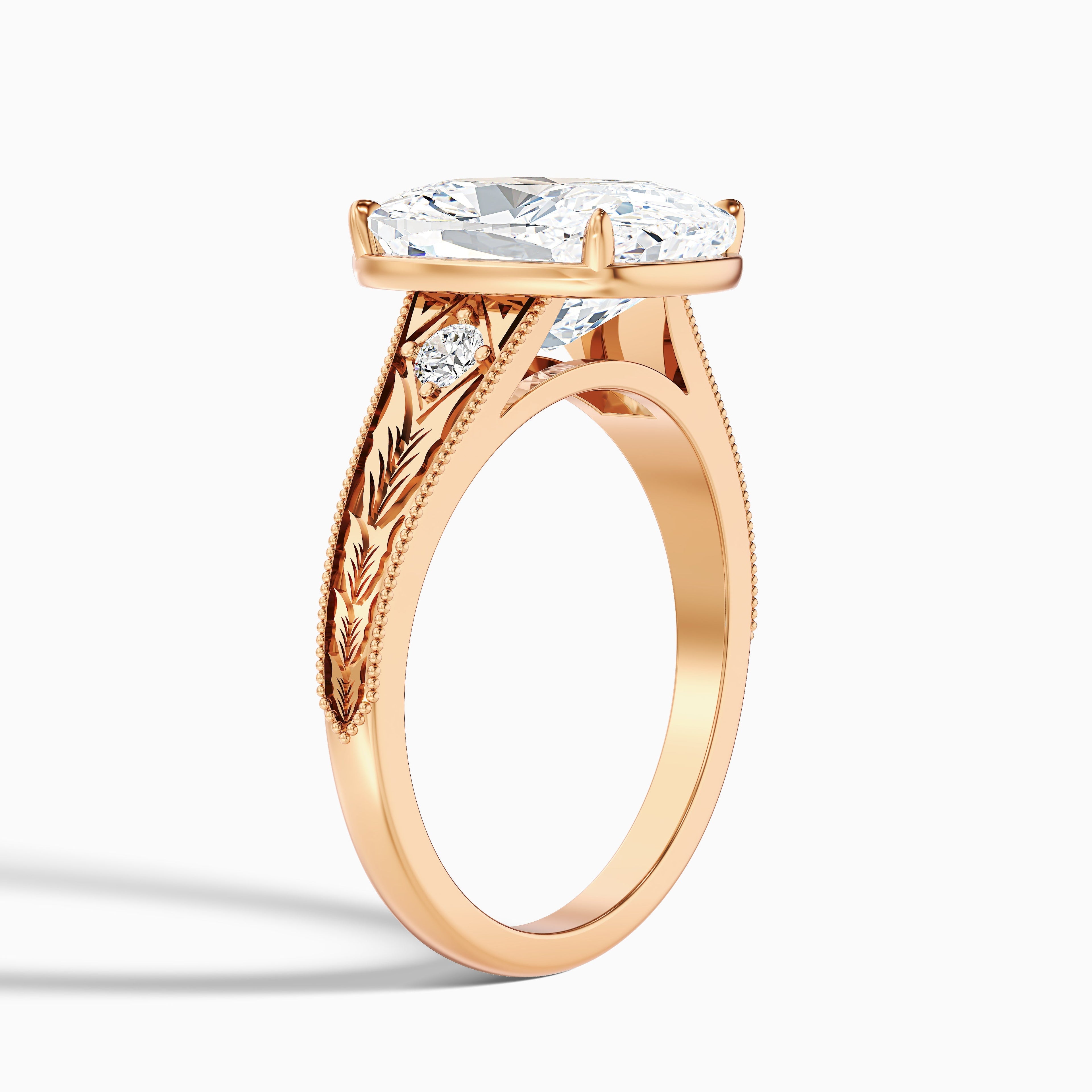 Taylor 1.5 Carat Elongated Cushion Cut Lab Grown Diamond Ring in 18k Yellow Gold