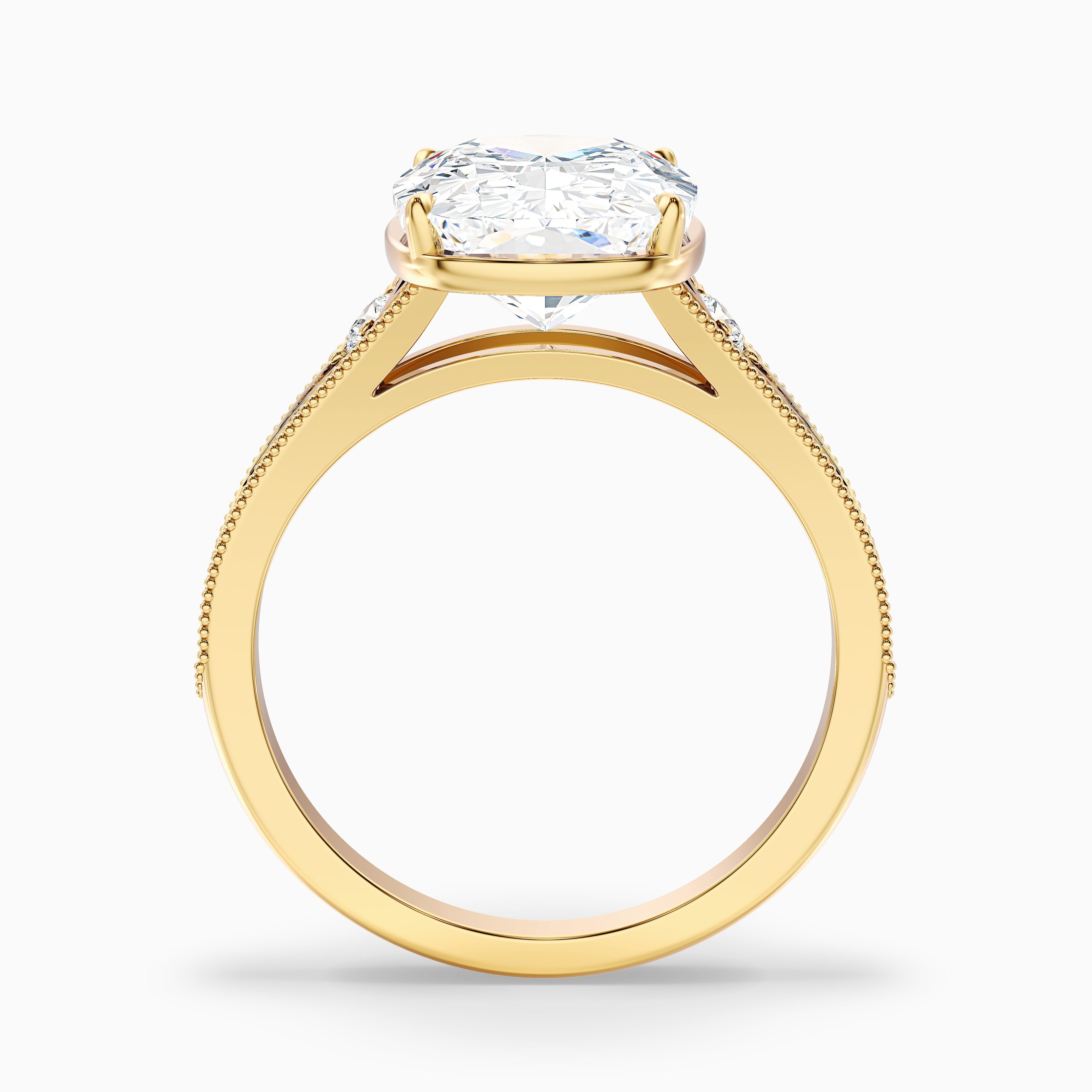 Taylor 4.5 Carat Elongated Cushion Cut Moissanite Diamond Ring in 18k Rose Gold