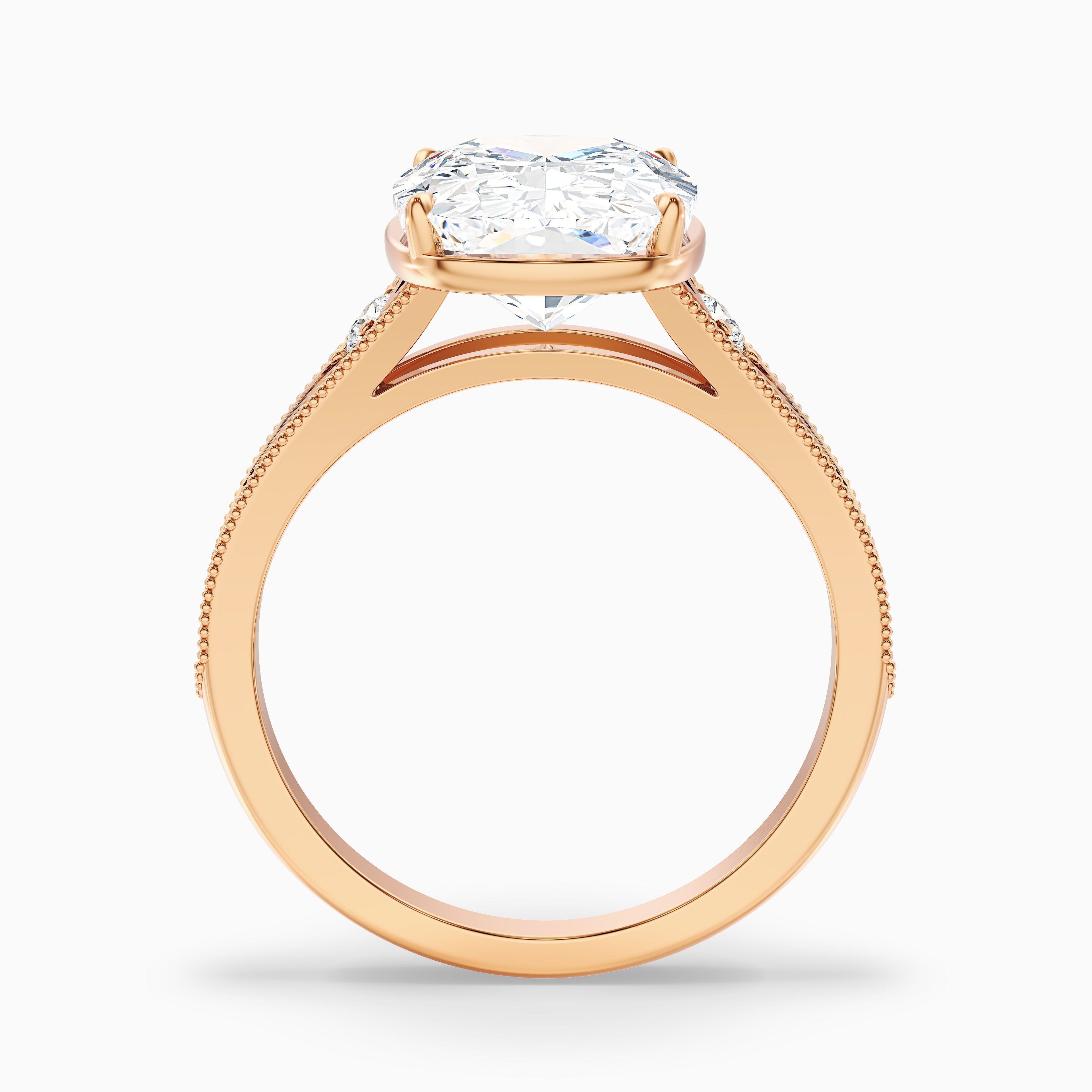 Taylor 5.5 Carat Elongated Old Mine Cushion Cut Moissanite Diamond Ring in 925 Sterling Silver
