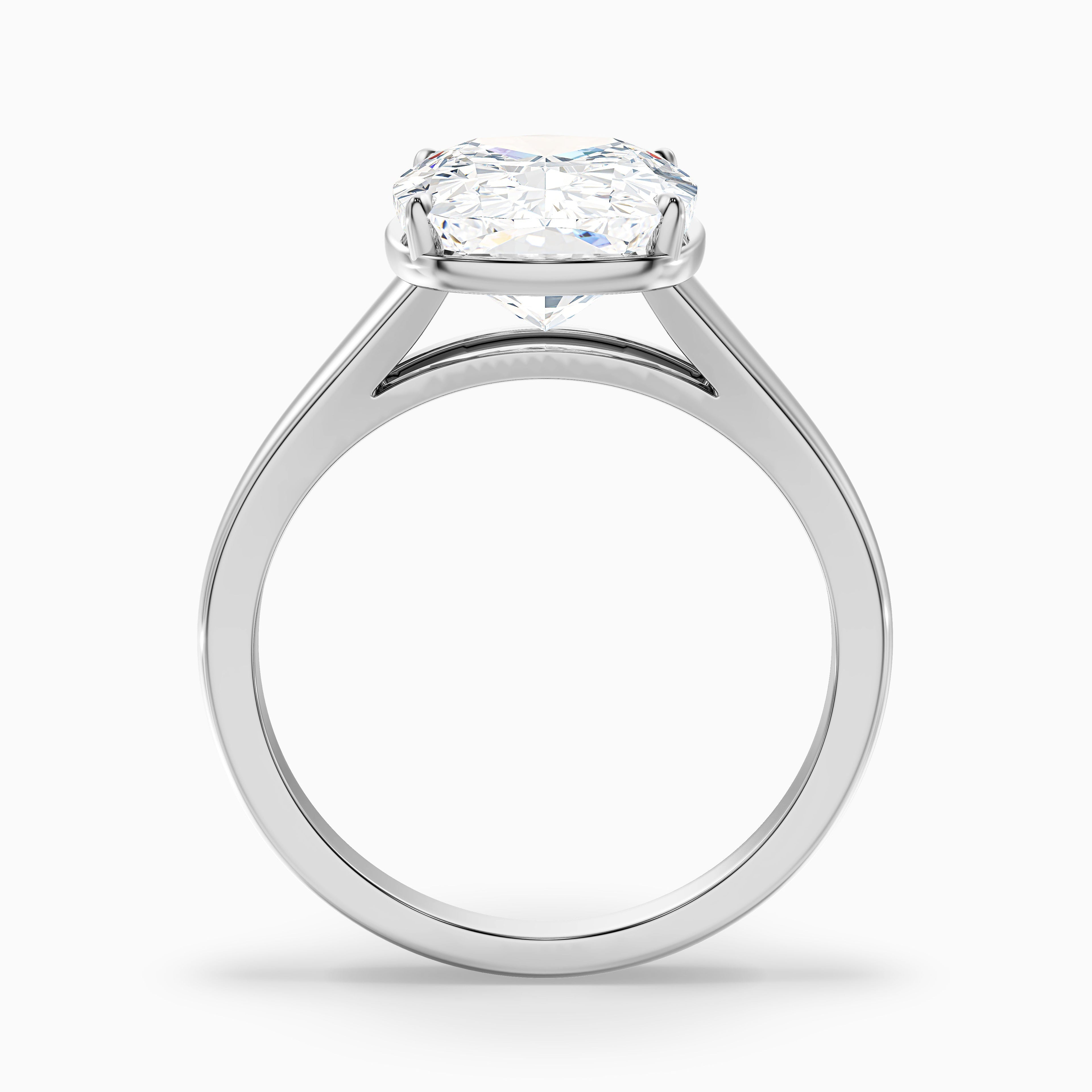 Edie 4.5 Carat Elongated Cushion Old Mine Thick Band Moissanite Diamond Ring in 10k Rose Gold