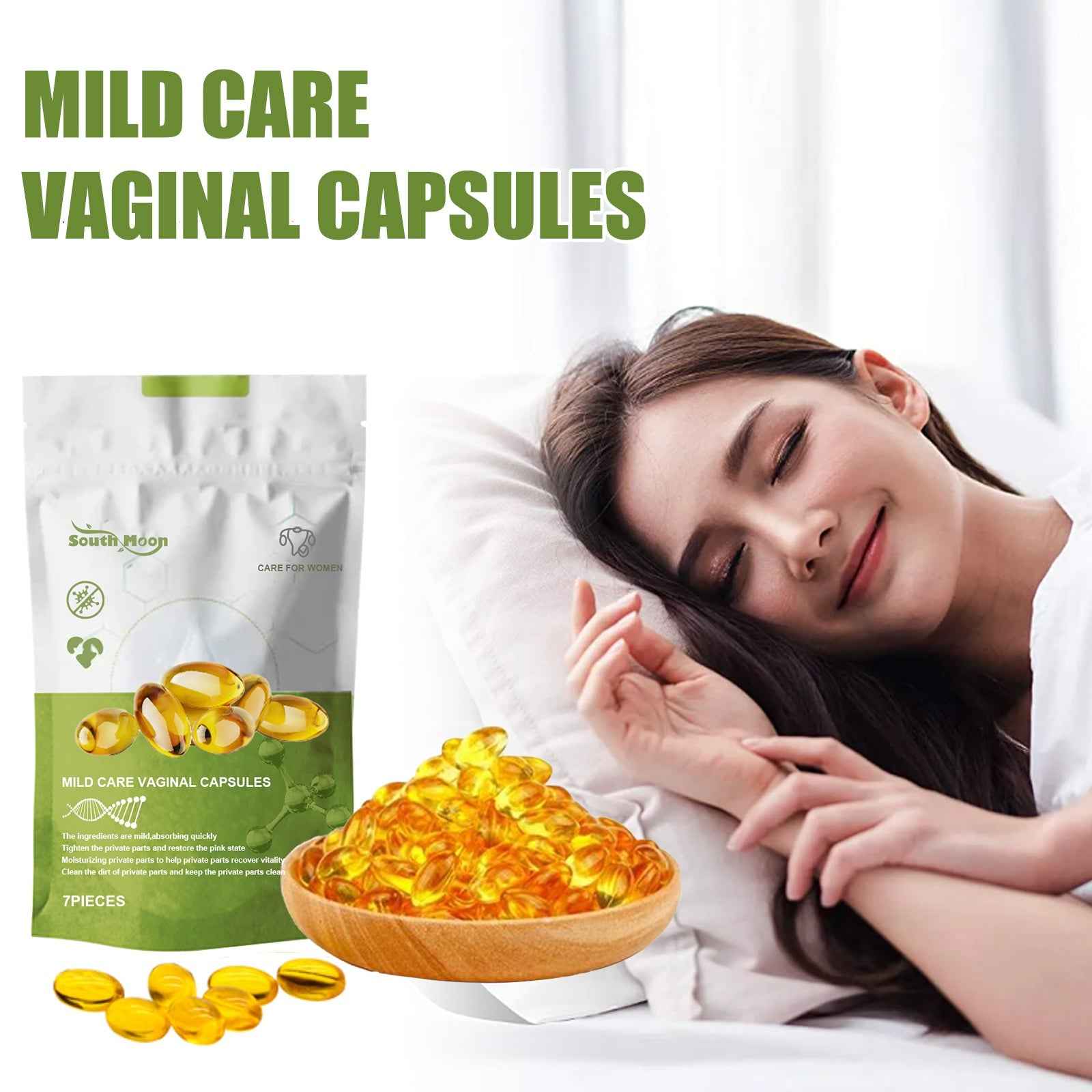 Mild Care Vaginal Capsules, Body Cleanse Deodorizing Odor And Itchiness Firming Gentle Care Capsules