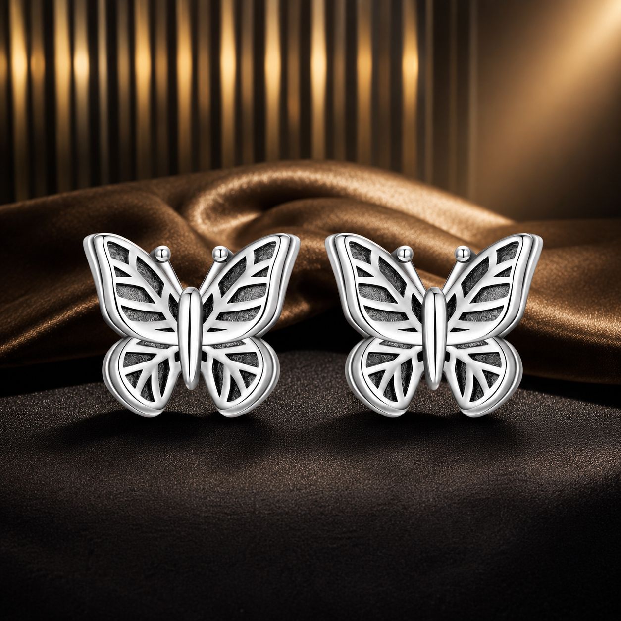 925 Sterling Silver Oxidized Silver Earrings for Women DestGlow