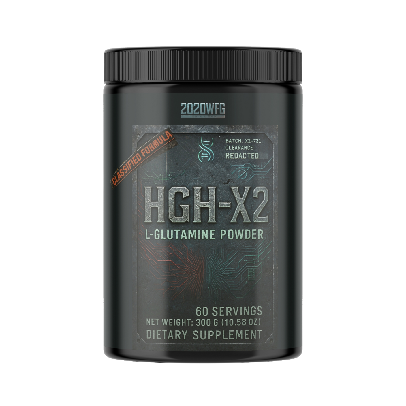 HGH-X2: Elite Muscle Recovery Formula (Pharma-Grade L-Glutamine Powder – 60 Servings)