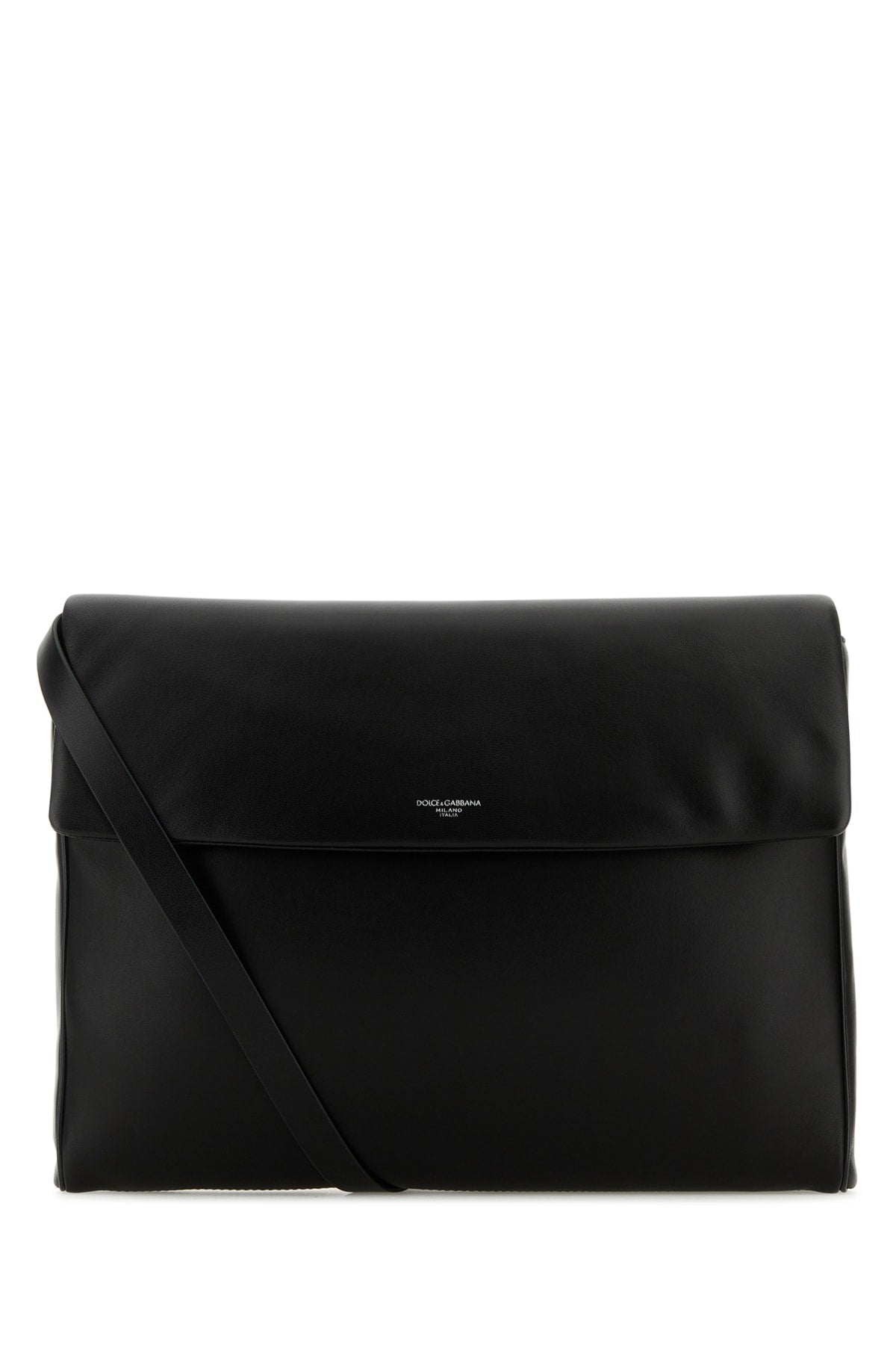 Dolce & Gabbana Men Black Nappa Leather Mediterraneo Clutch DestGlow