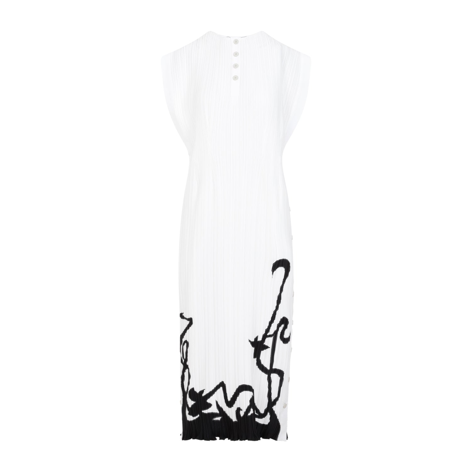 Lanvin Sleeveless Pleated Midi Dress Women DestGlow