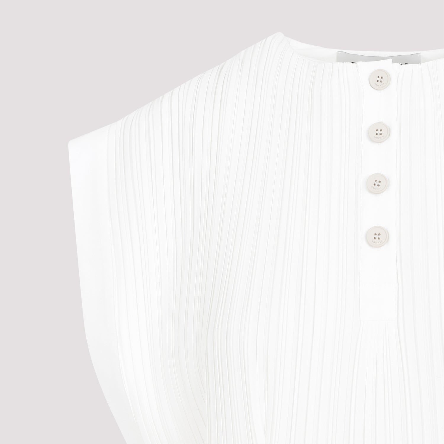 Lanvin Sleeveless Pleated Midi Dress Women DestGlow