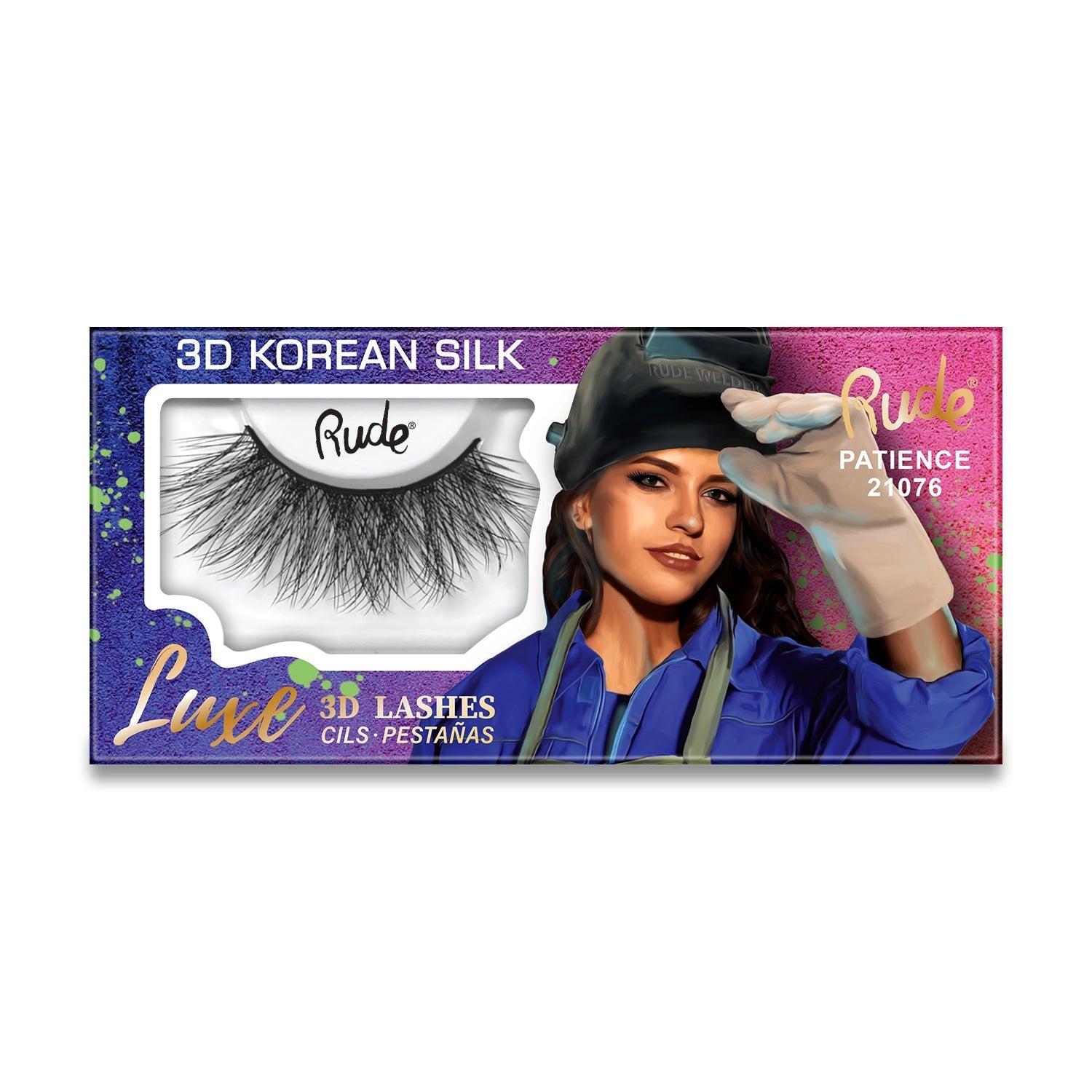 RUDE Luxe 3D Korean Silk Lashes - Patience - DestGlow