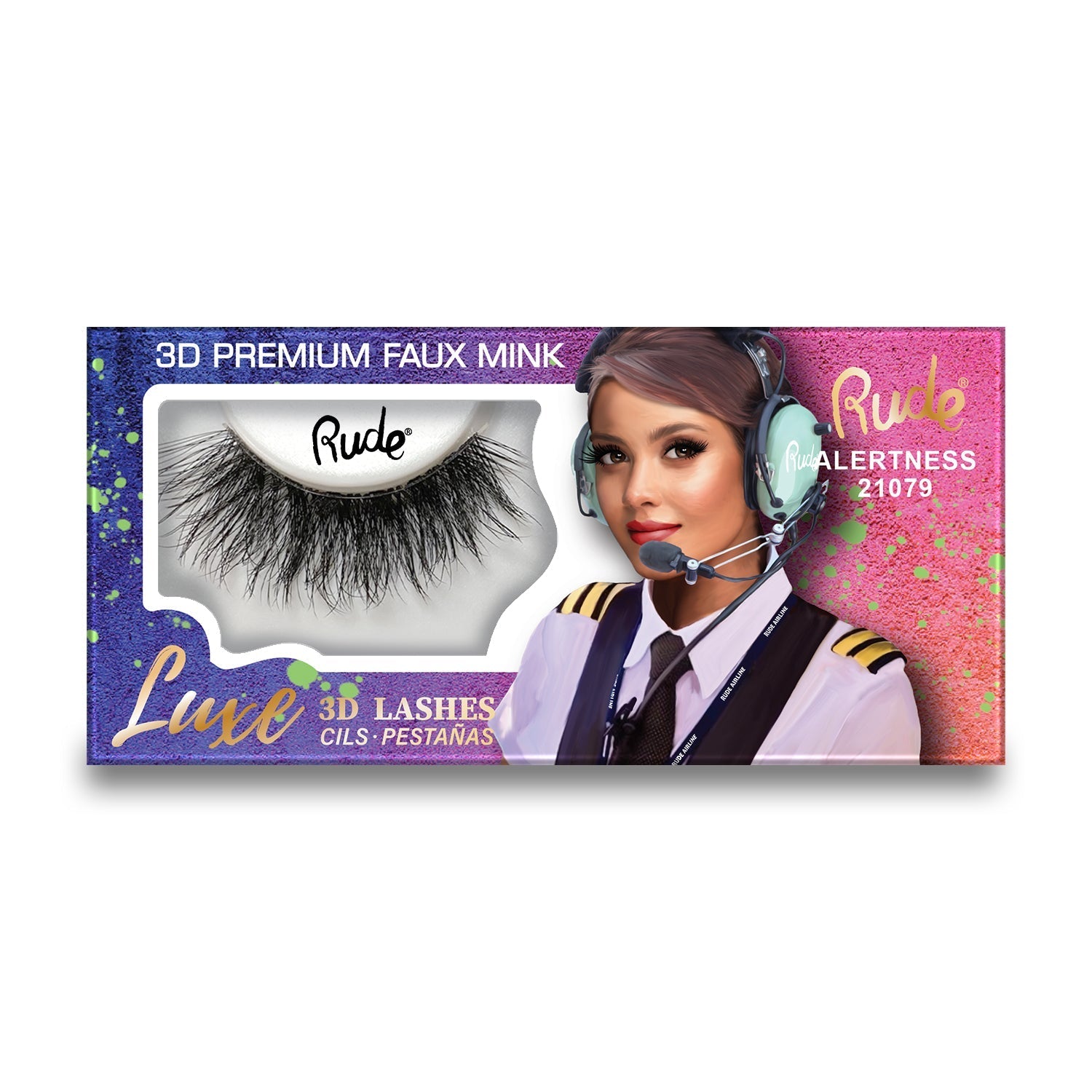RUDE Luxe 3D Premium Faux Mink Lashes - Alertness - DestGlow