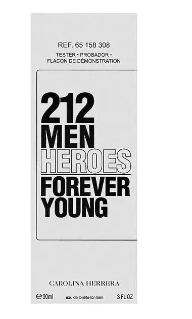 212 Heroes Forever Young By Carolina Herrera For Men 3.0oz EDT Spray (TESTER) by perfumesandrea