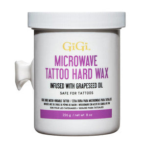 Gigi Tattoo Microwave Hard Wax Infused With Grapeseed Oil, 8 Oz by Pasteur Pharmacy