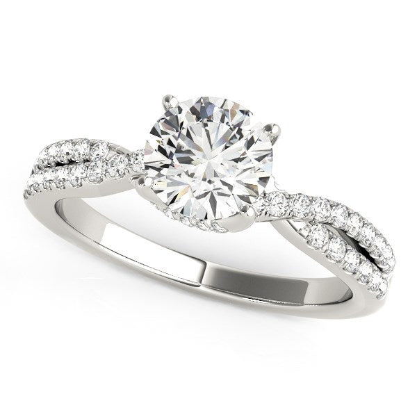 14k White Gold Fancy Prong Split Shank Diamond Engagement Ring (1 1/4 cttw) by Bids.com