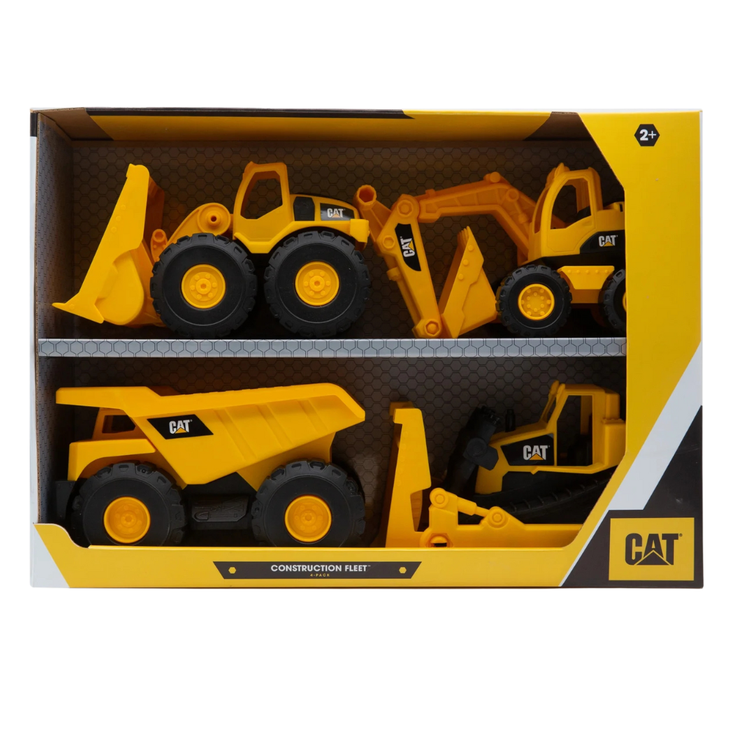 CAT Construction Fleet 4-Pack Toy Vehicles (2Y+) DestGlow