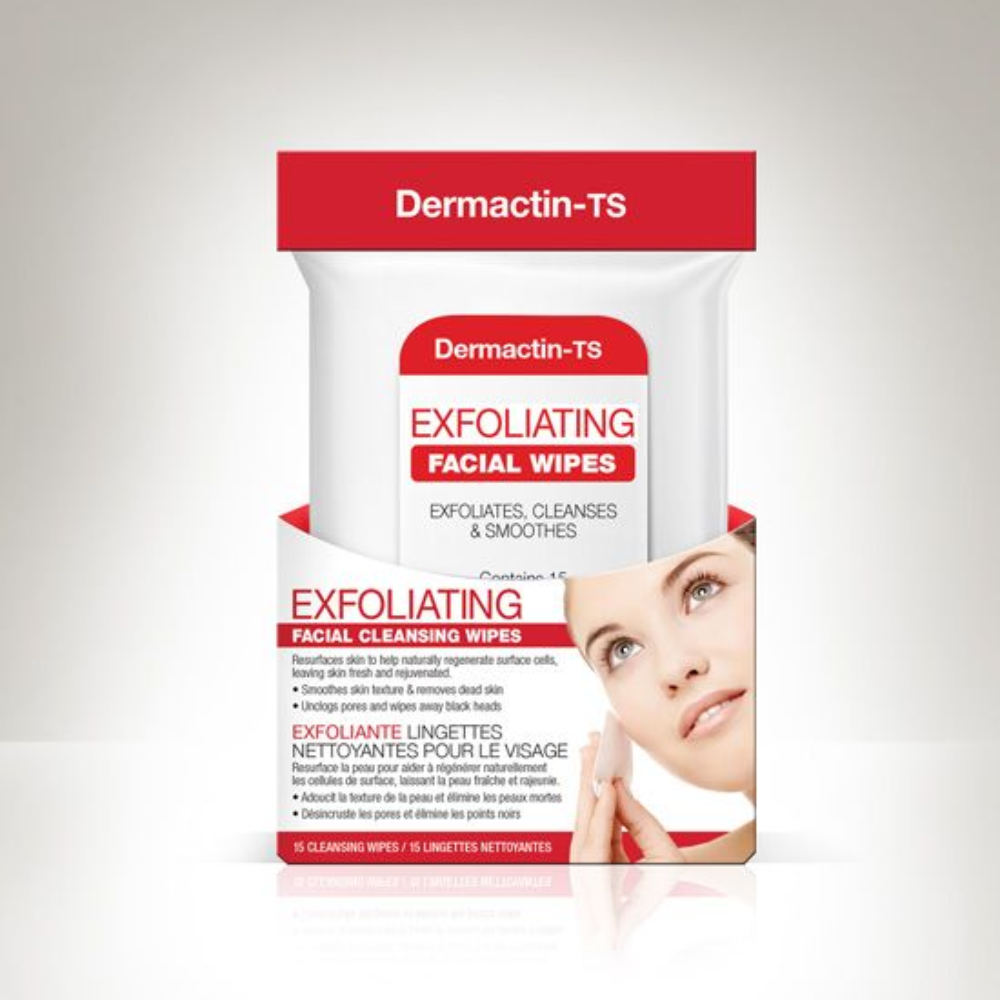 Dermactin-TS Exfoliating Facial Wipes (15 ct) DestGlow
