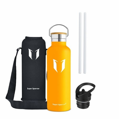 Insulated Stainless Steel Water Bottle - 25oz/750ml Extra Large Vacuum Flask