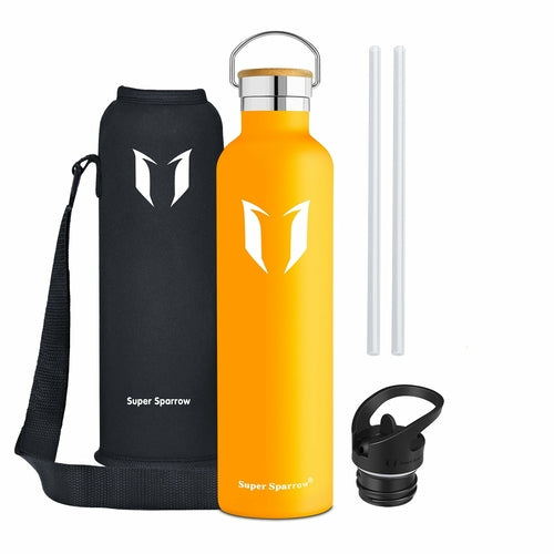 Insulated Stainless Steel Water Bottle 32oz - Double Wall Vacuum Insulated, BPA Free, Leak Proof