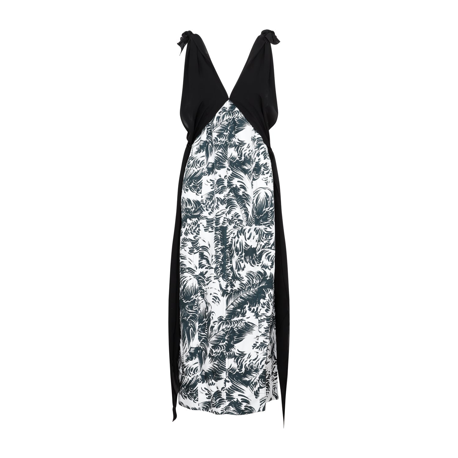 Bottega Veneta Printed Silk Long Dress Women DestGlow