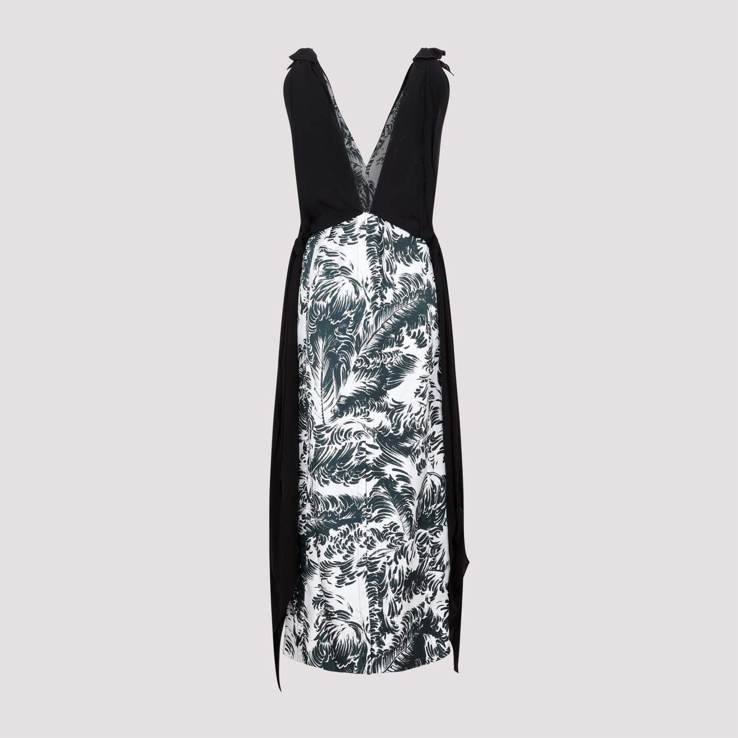 Bottega Veneta Printed Silk Long Dress Women DestGlow