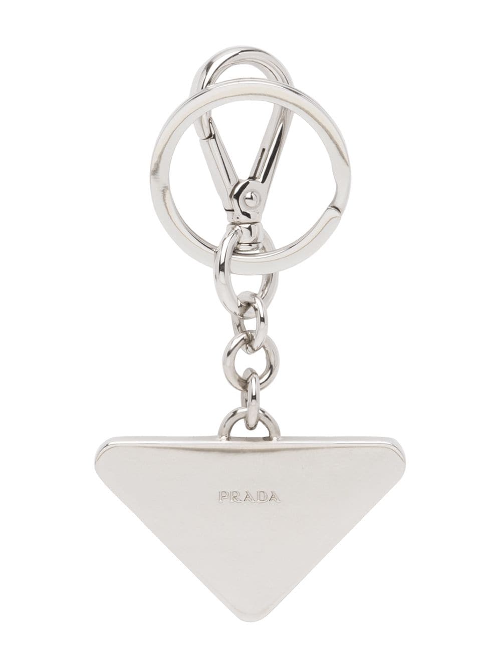 Prada Men Saffiano Leather And Metal Keychain by Luosophy