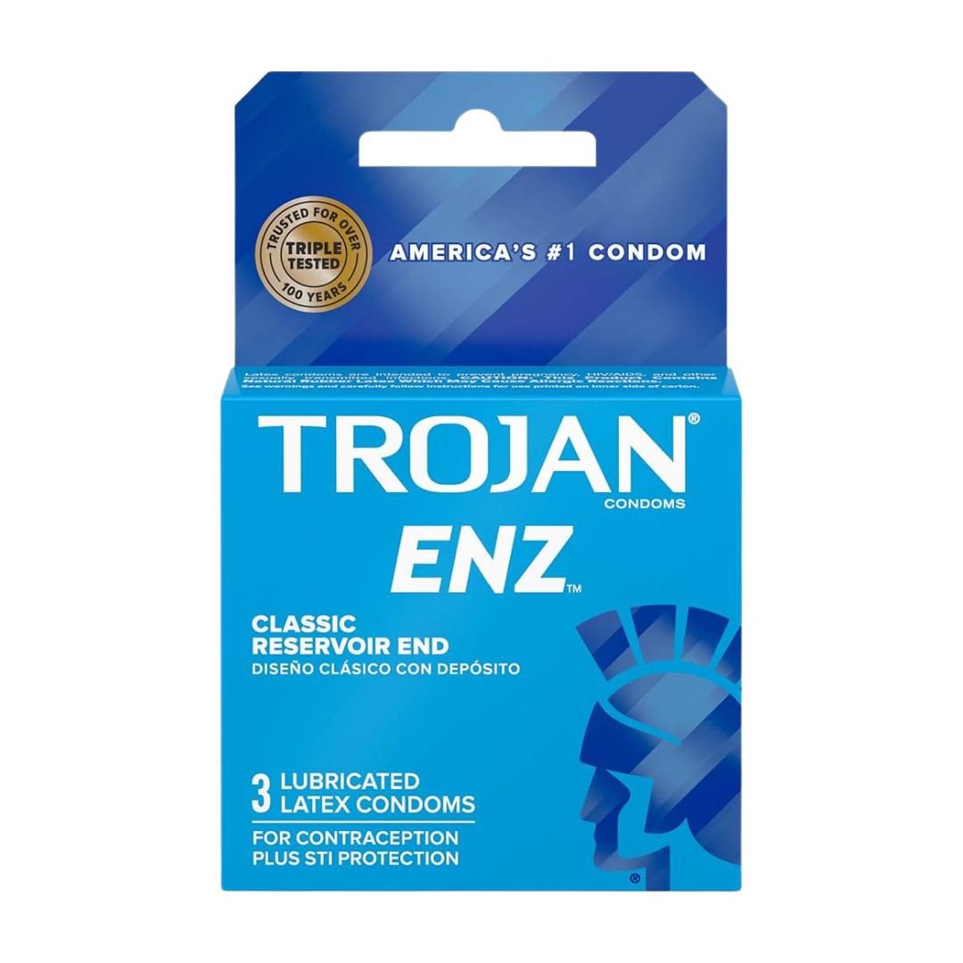 Trojan ENZ Lubricated Latex Condoms (3 Count) DestGlow