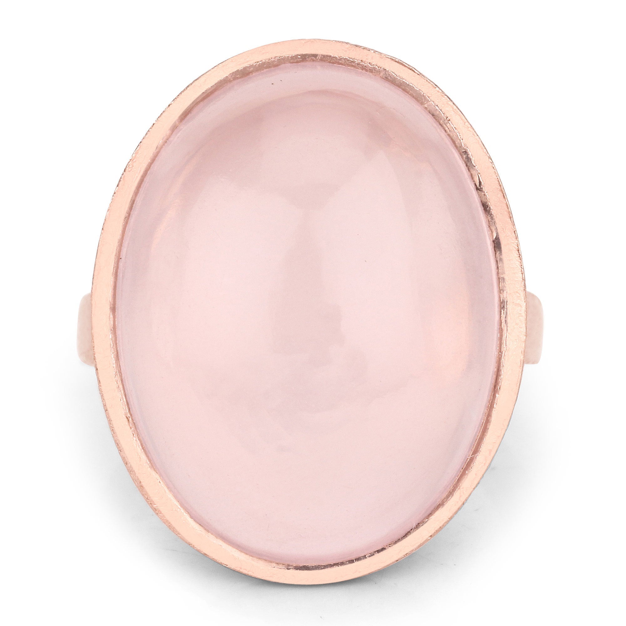 15.60 Carat Genuine Rose Quartz .925 Sterling Silver Ring DestGlow
