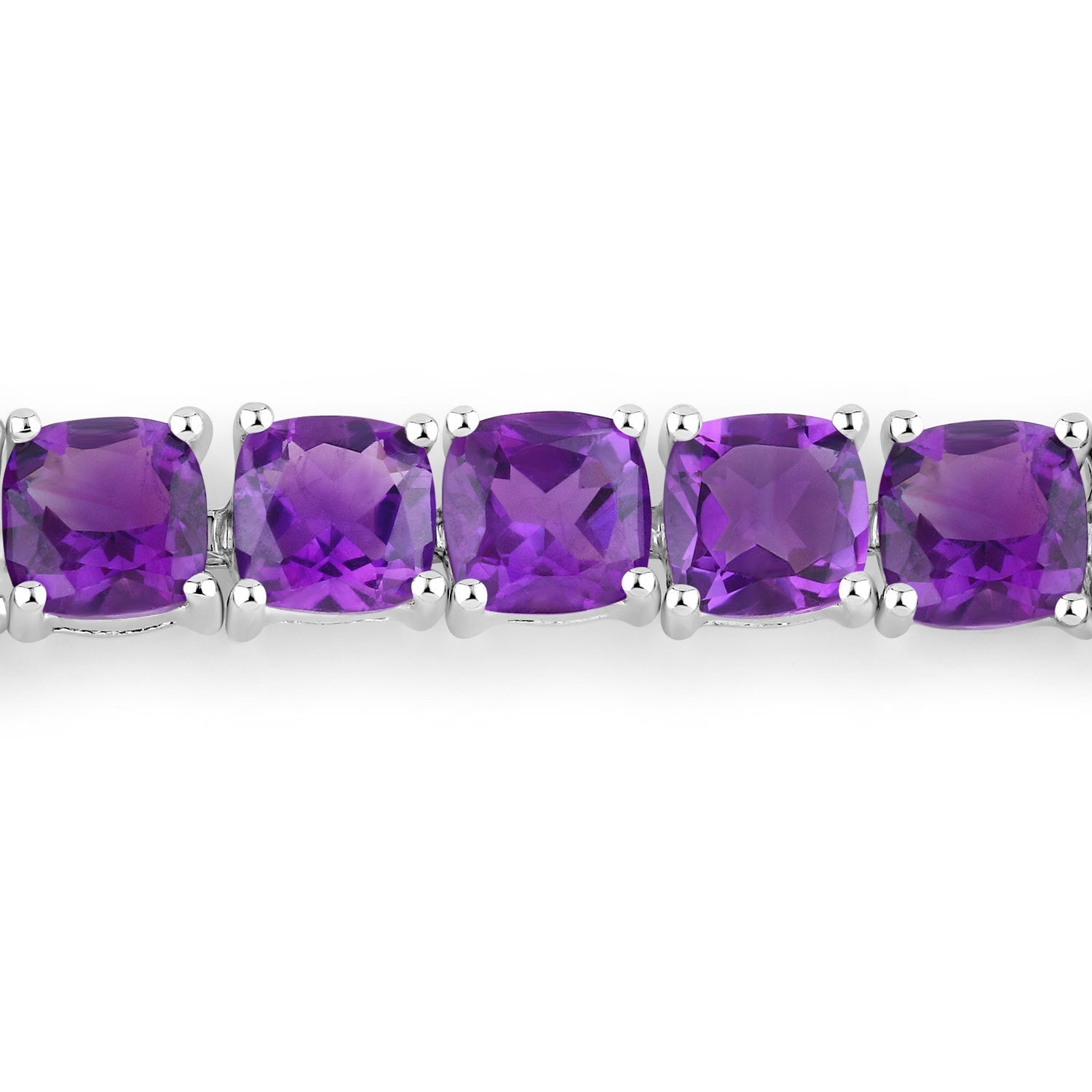 6.05 Carat Genuine Amethyst .925 Sterling Silver Bracelet by Bids.com