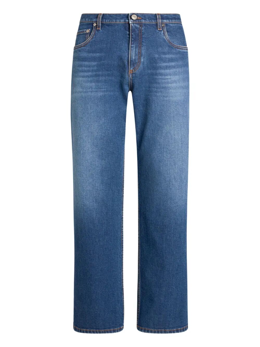 Etro Men Straight-Leg Jeans With Pegaso by Luosophy