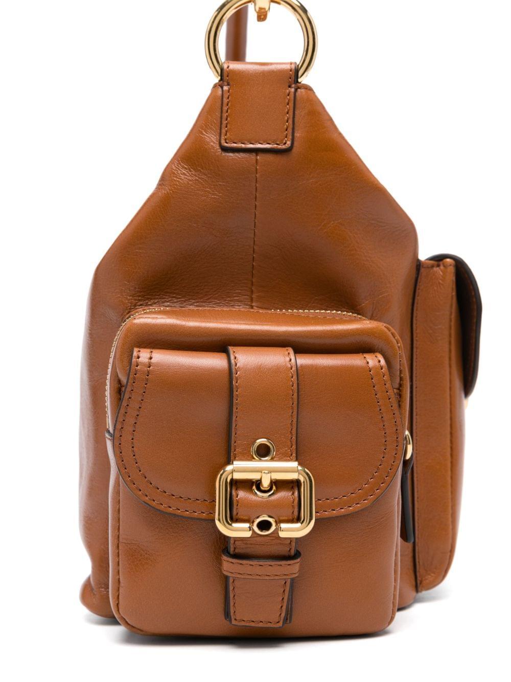 Chloe Women Shiny Leather Camera Bag