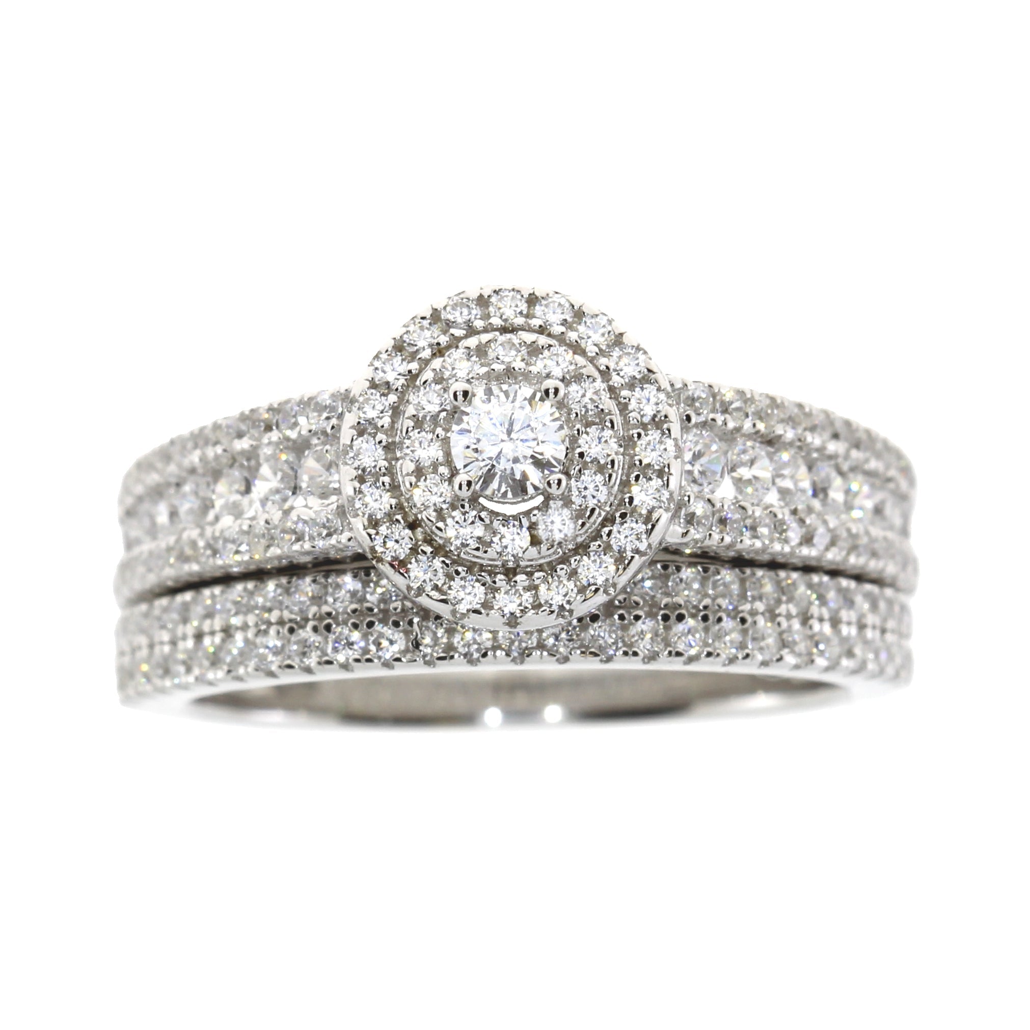 Natural Cubic Zirconia CZ SS Bridal Sterling Silver by Bids.com