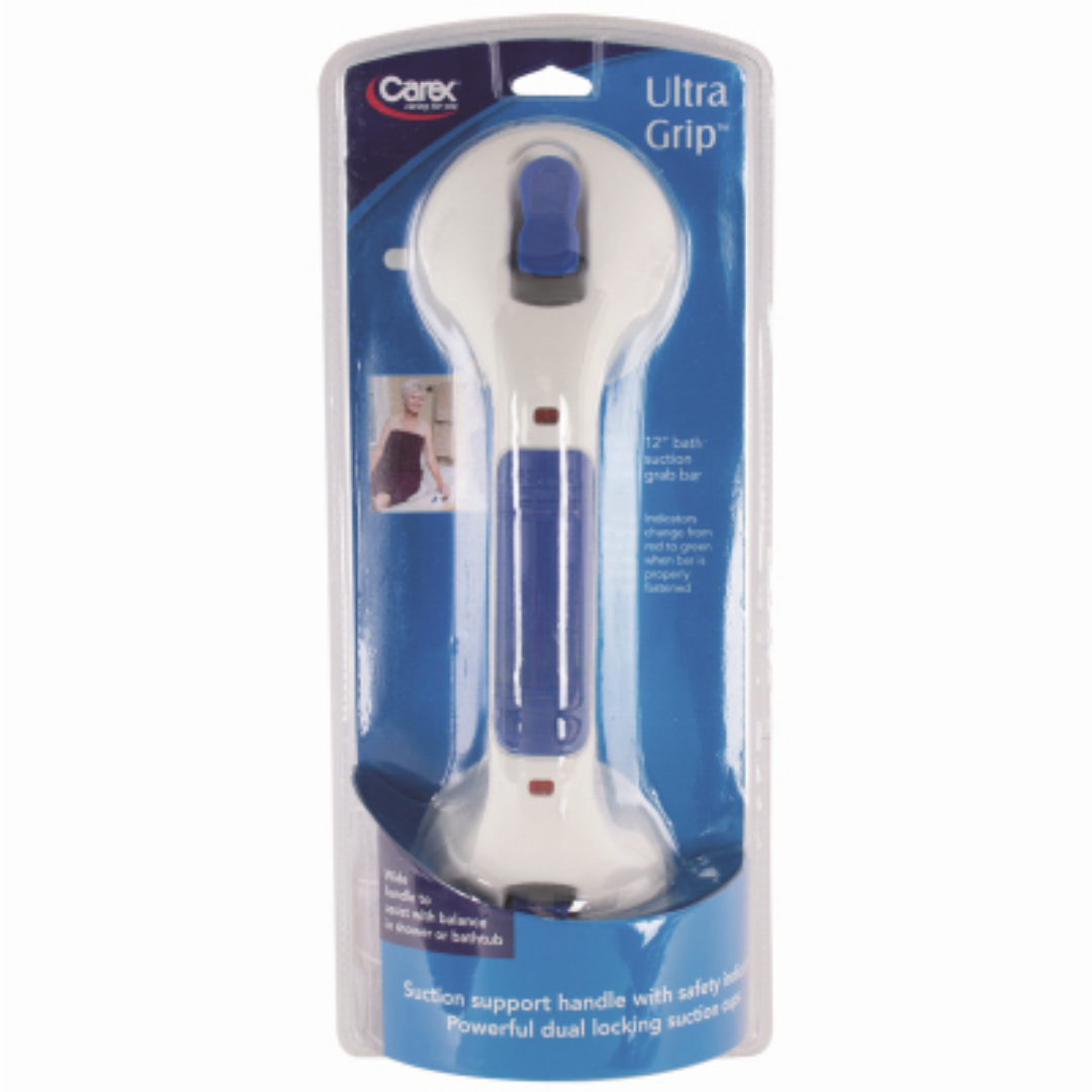 Carex Ultra Grip Suction Bath Grab Bar White (12 inch) DestGlow