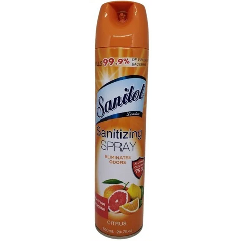Sanitol Disinfectant Spray -Citrus 20.7 Oz(600 Ml), 12/cs by Pasteur Pharmacy