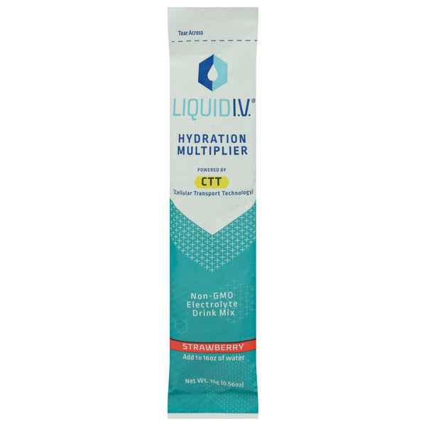 Liquid I.V.® Hydration Multiplier® Electrolyte Mix – Strawberry (0.56 Oz Single Packet)