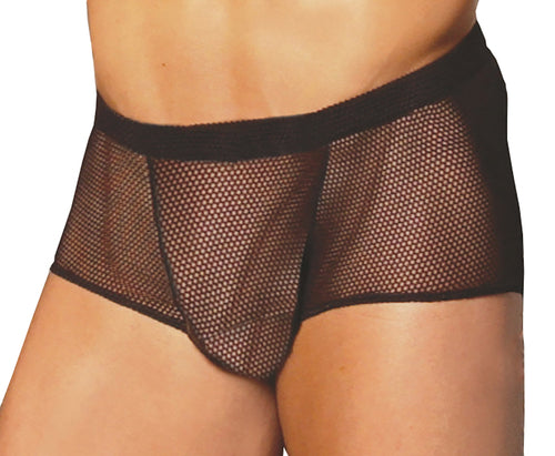 Men's Fishnet Boxer Shorts - Elegant Moments Sheer Mesh Underwear (One Size)