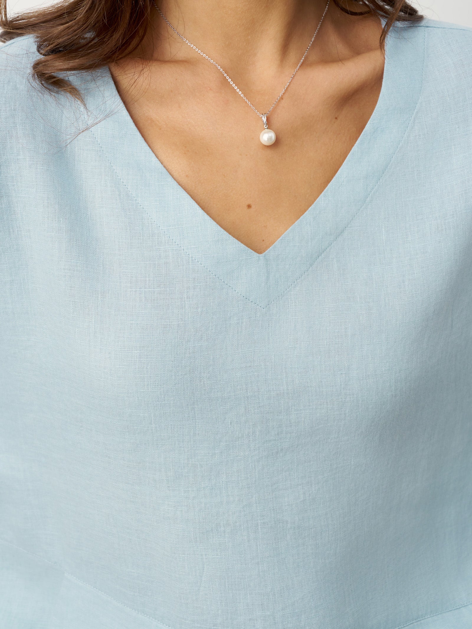 100% Linen Drop Shoulder Asymmetric Layered Hem Overtop VIOLA by LINTICO