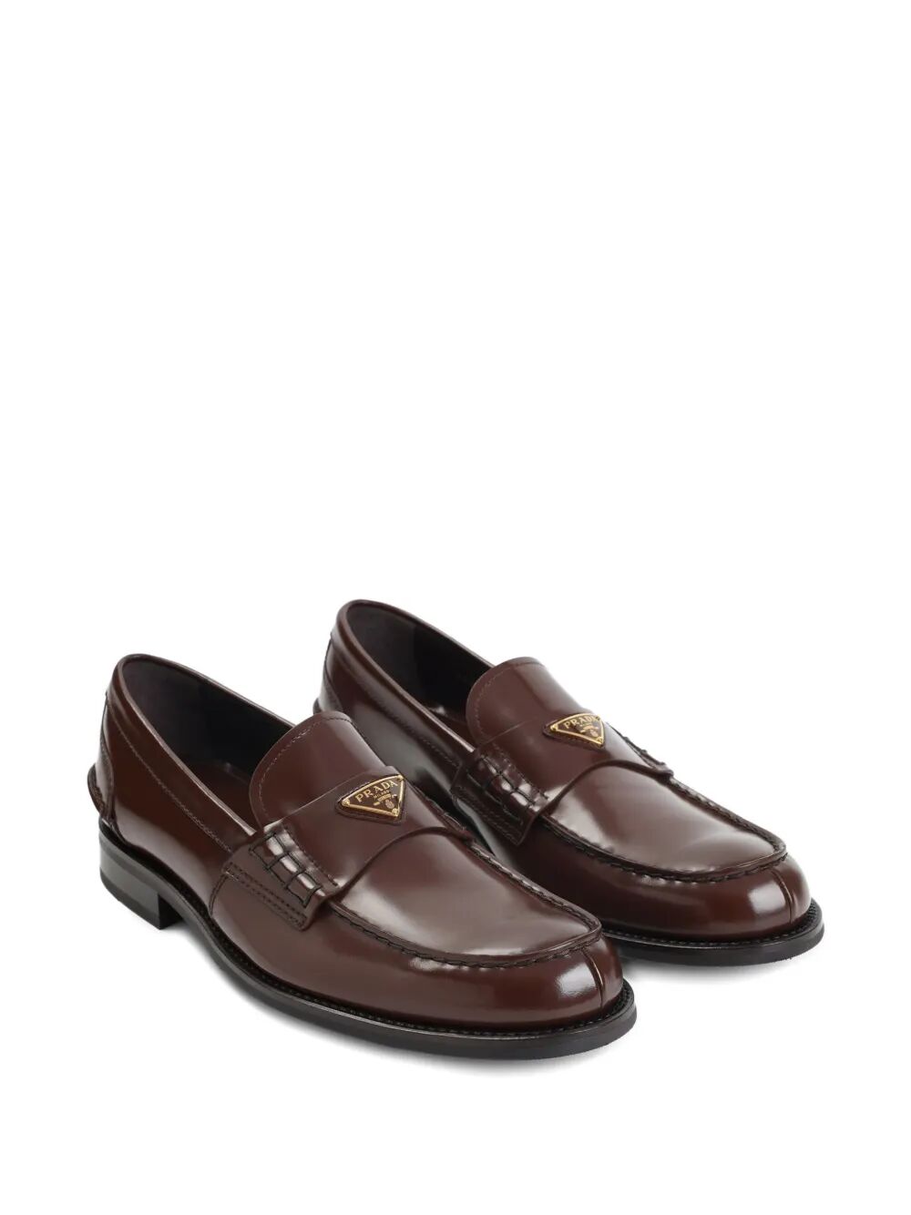 Prada Men Brushed Leather Loafers by Luosophy