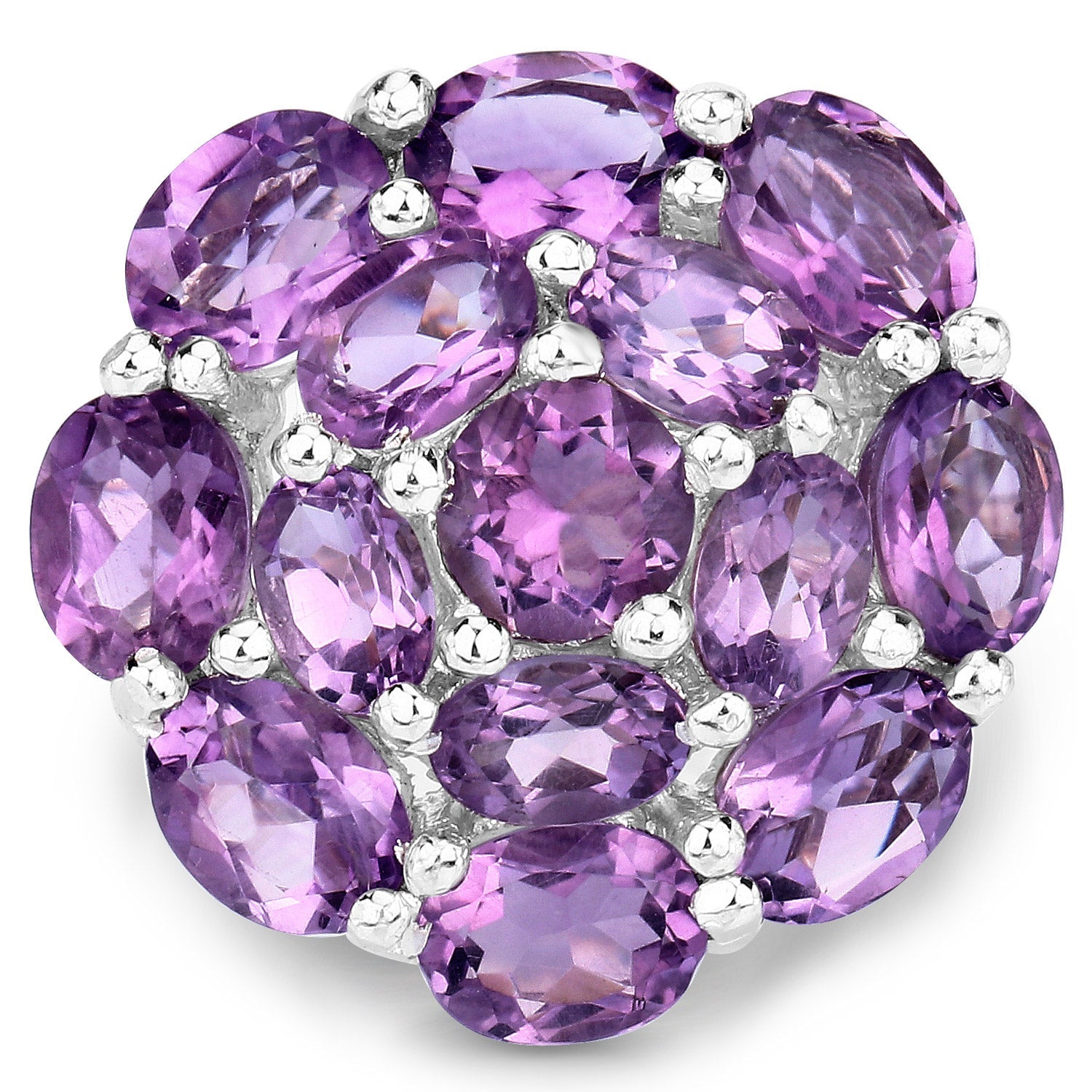 9.28 Carat Genuine Amethyst .925 Sterling Silver Ring by Bids.com