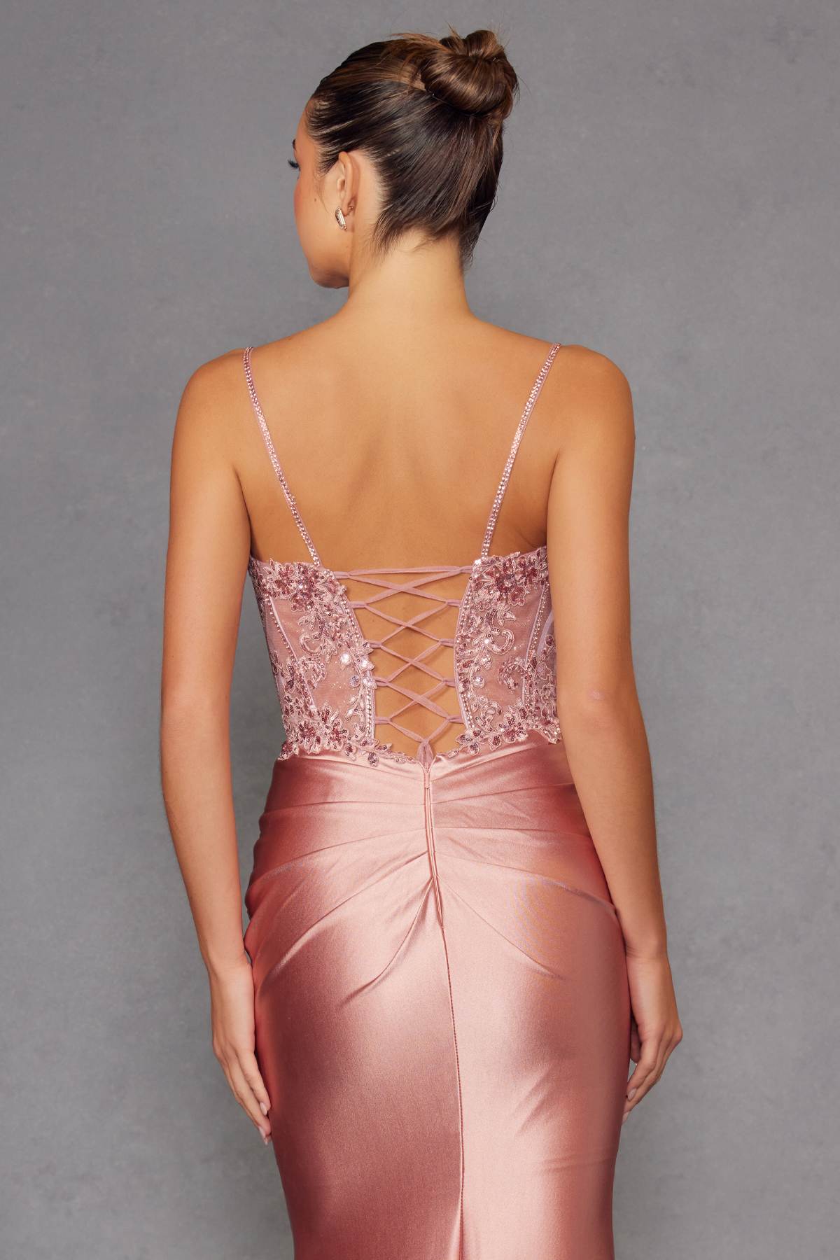 Juliet JT2531K Fitted Bodice Long Satin Sweetheart Prom Gown by DiscountDressShop