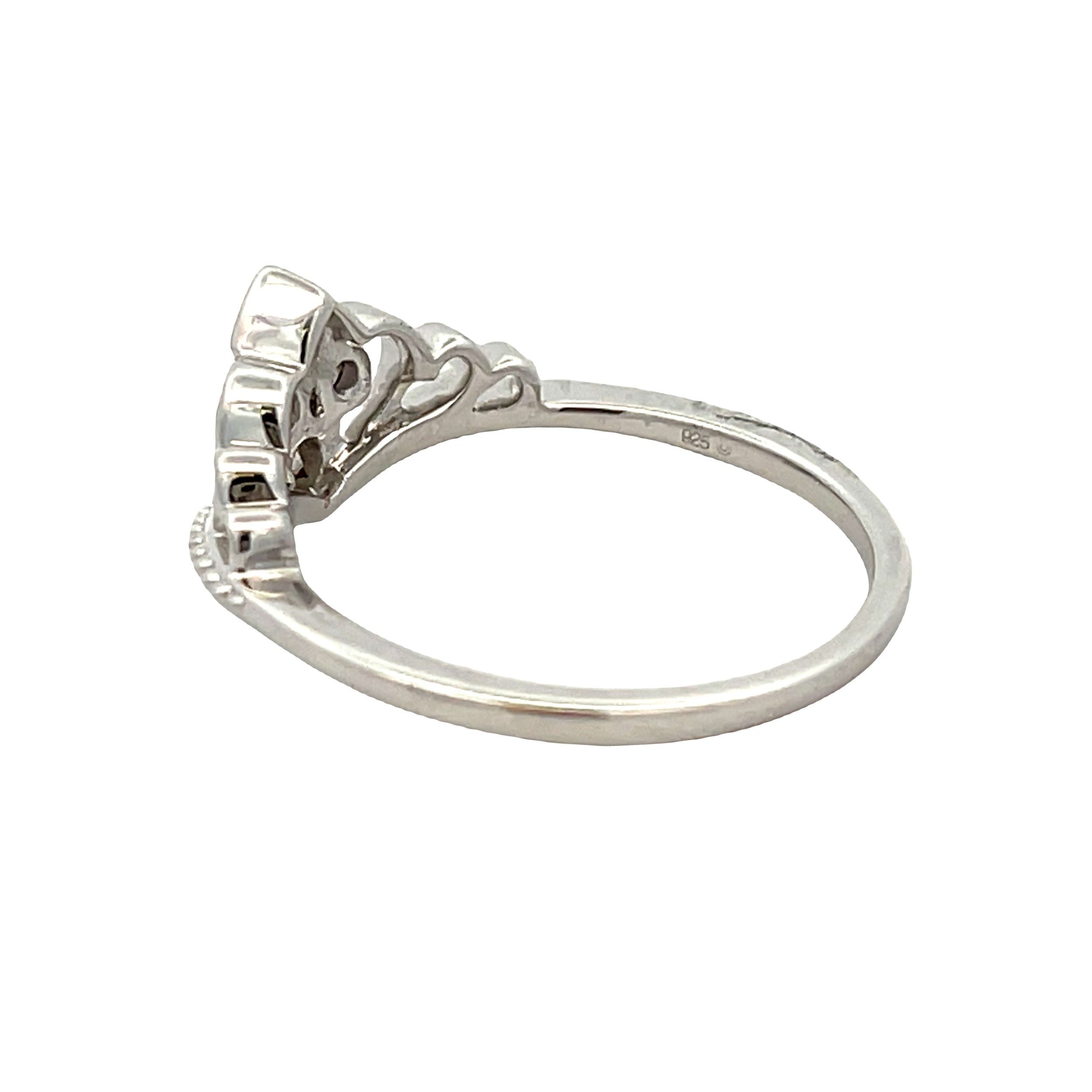 Genuine .17ct Diamond Ring Sterling Silver by Bids.com