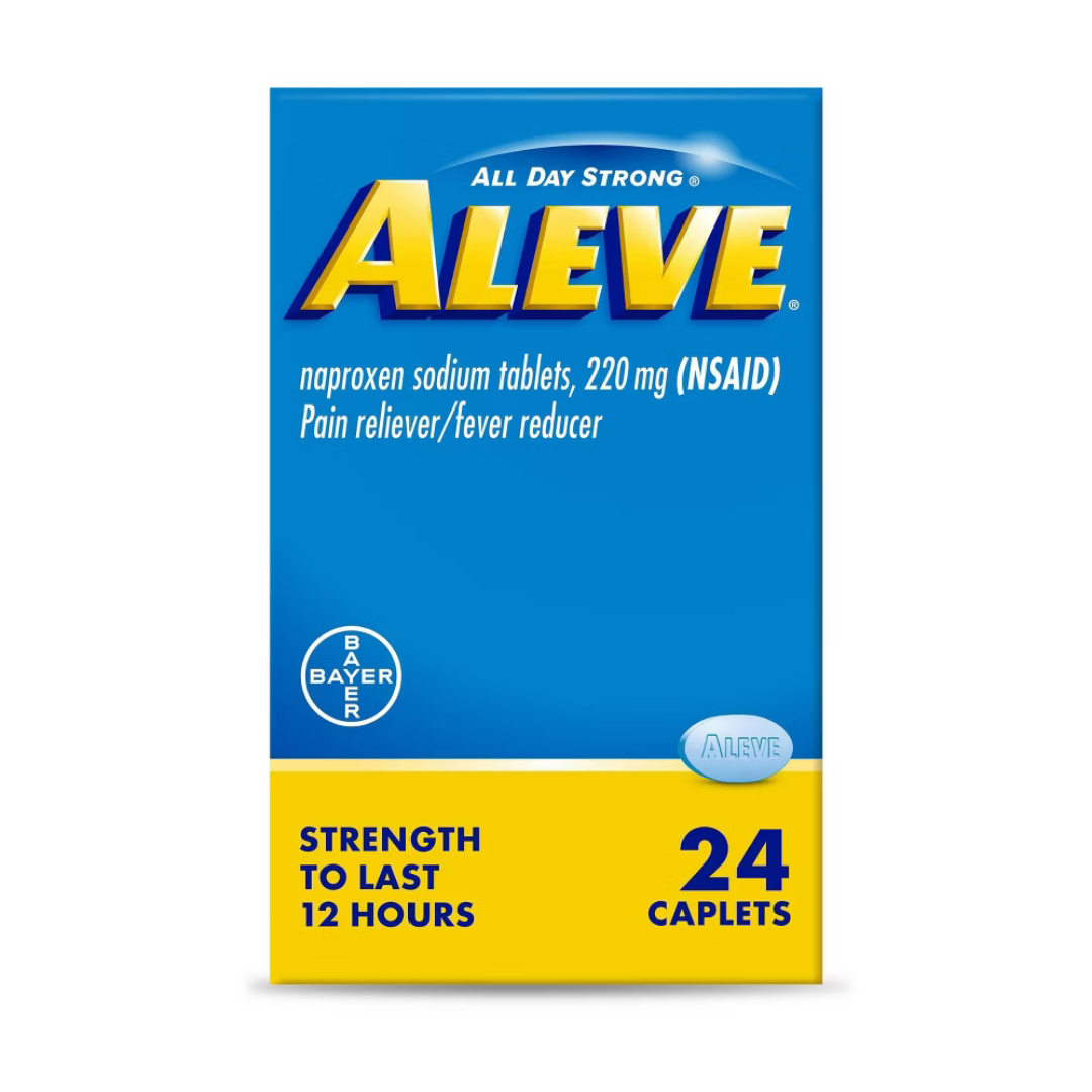 Aleve Naproxen Sodium Pain Reliever 220mg Tablets (24 ct) DestGlow