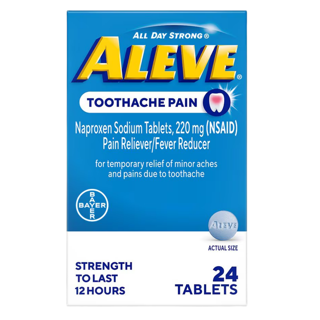 Aleve Toothache Pain Relief Tablets (24 tabs) DestGlow