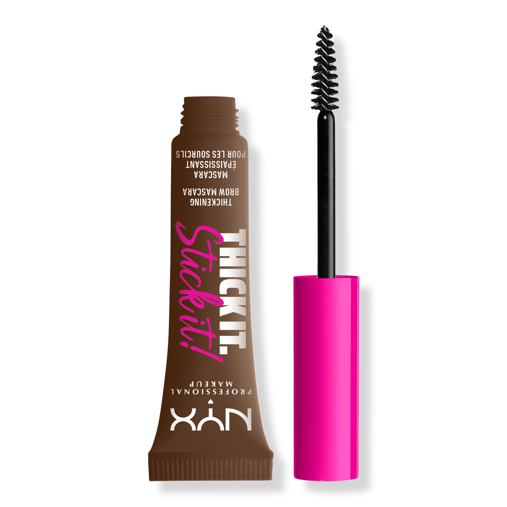 NYX Professional Makeup Thick It Stick It Thickening Brow Mascara, Brunette