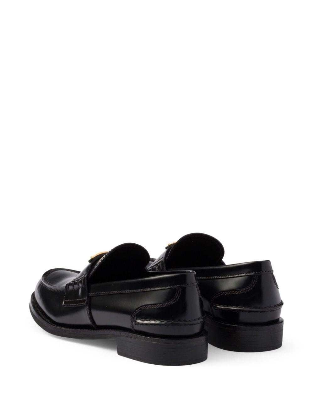 Prada Women Brushed Leather Loafers With Leather Band DestGlow