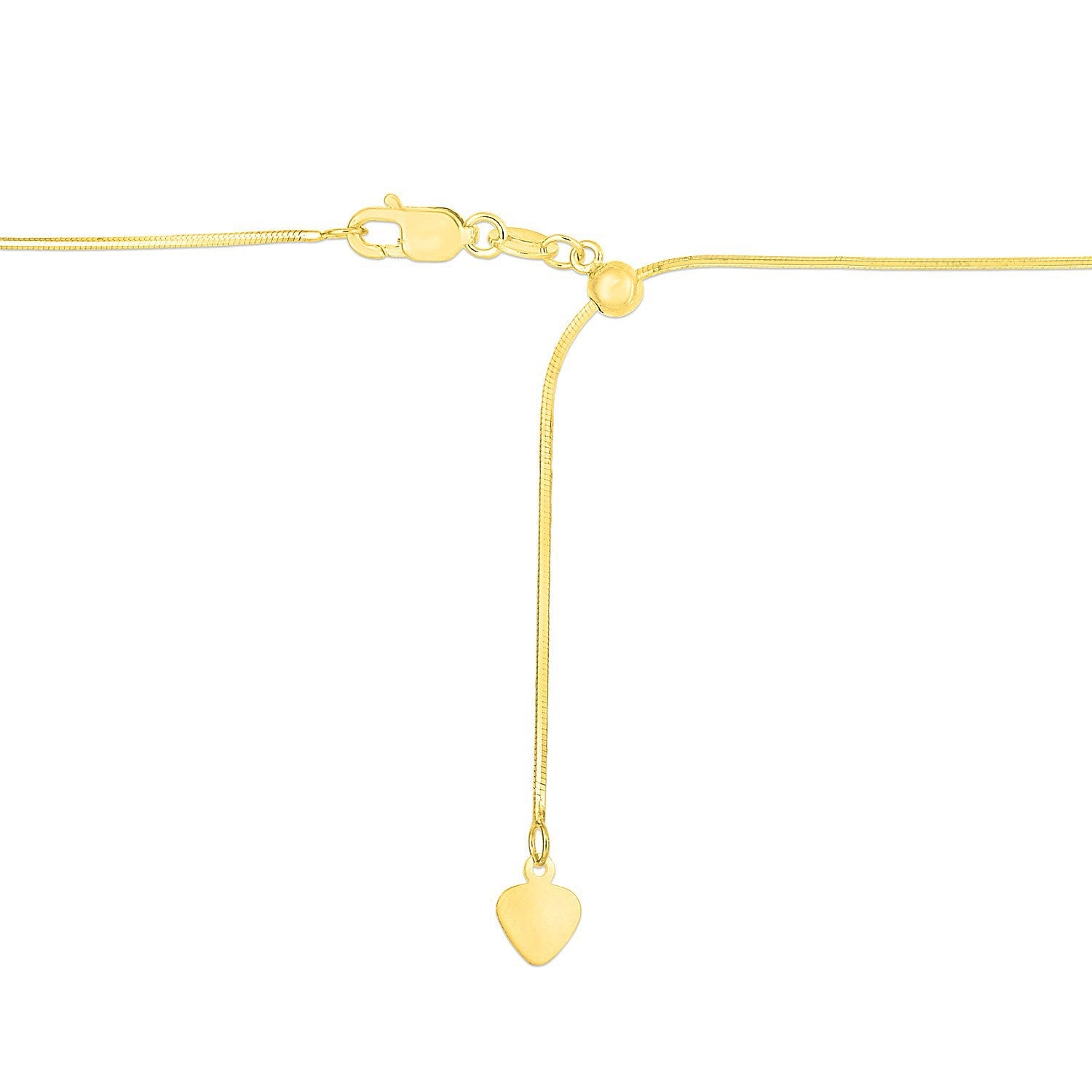 14k Yellow Gold Adjustable Snake Chain 0.85mm by Bids.com