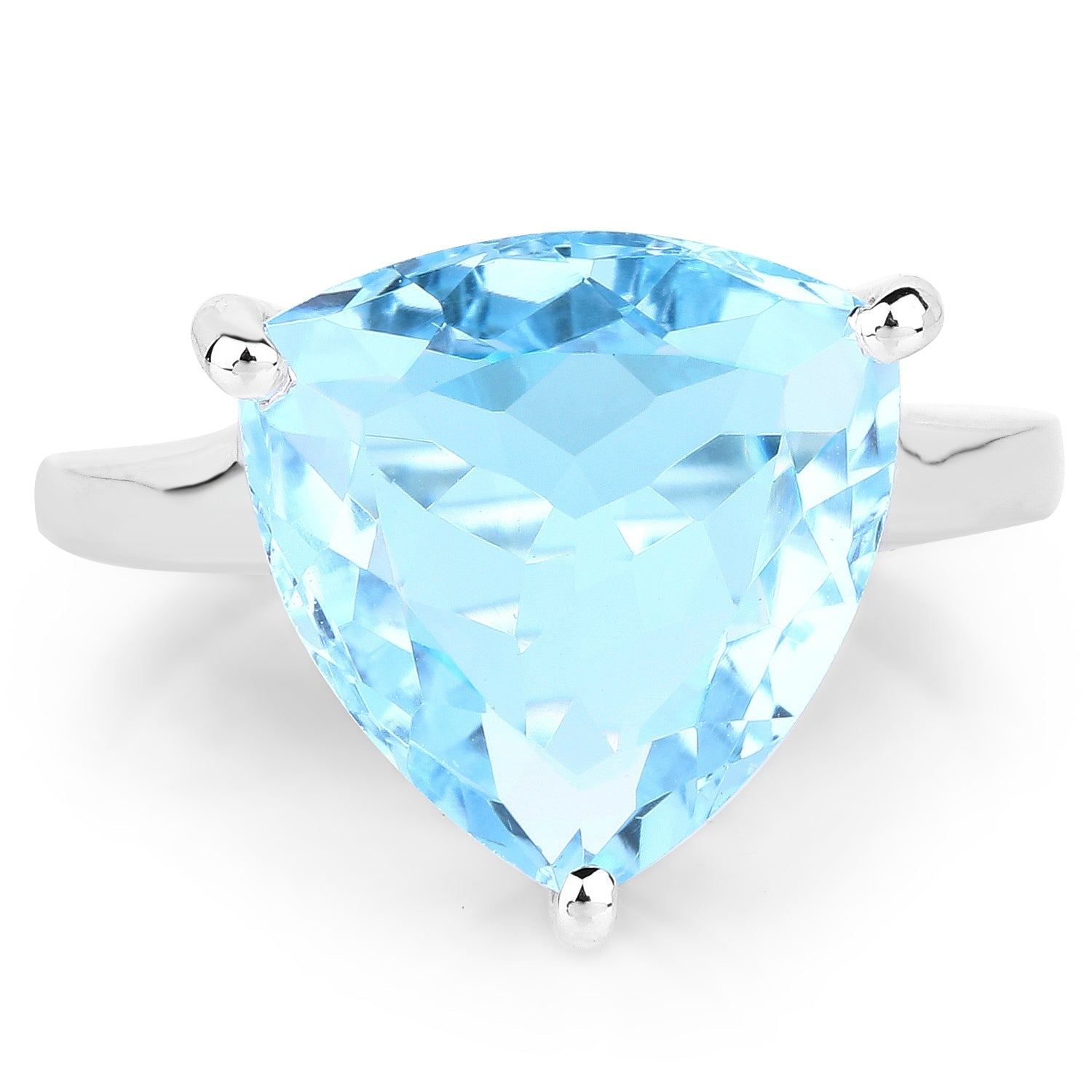 9.00 Carat Genuine Blue Topaz .925 Sterling Silver Ring by Bids.com
